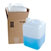 5 Gallon Lightweight Natural HDPE Carboy with 63mm White Cap with 3/4" Knockout with Cardboard Overpack