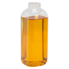 20 oz. Clear PET French Square Bottle with 38mm ISS/IPEC Neck (Cap Sold Separately)