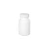 120cc/4 oz. White HDPE Packer Bottle with 38/400 White Ribbed Cap with F217 Liner
