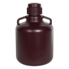 10 Liter Diamond® RealSeal™ Round Amber HDPE Carboy