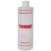 8 oz. Natural HDPE Cylinder Bottle with 24/410 Neck & Red "Thinner" Embossed (Caps Sold Separately)