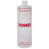 8 oz. Natural HDPE Cylinder Bottle with 24/410 Neck & Red "Thinner" Embossed (Caps Sold Separately)