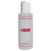 4 oz. Natural HDPE Cylinder Bottle with 24/410 White Dispensing Disc-Top Cap & Red "Liquid" Embossed