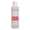 8 oz. Natural HDPE Cylinder Bottle with 24/410 White Dispensing Disc-Top Cap & Red "Brush Cleaner" Embossed