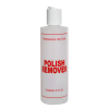 8 oz. Natural HDPE Cylinder Bottle with 24/410 White Dispensing Disc-Top Cap & Red "Polish Remover" Embossed