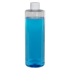 12 oz. Clear PET Cylindrical Bottle with 24/410 White Ribbed Cap with F217 Liner