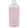 8 oz. Clear PET Cosmo High Clarity Oval Bottle with 24/410 White Ribbed Cap with F217 Liner