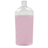32 oz. Clear PET Vale High Clarity Oval Bottle with 28/415 White Ribbed Cap with F217 Liner