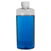 8 oz. Clear PET Oval Bottle with 24/410 White Ribbed CRC Cap with F217 Liner
