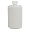 4 oz. White HDPE Oval Bottle with 20/410 White Ribbed CRC Cap with F217 Liner