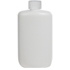 8 oz. White HDPE Oval Bottle with 24/410 White Ribbed CRC Cap with F217 Liner