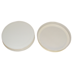 White Metal Caps with Plastisol Liners