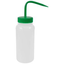 500mL Scienceware ® Wide Mouth Wash Bottle with Green Dispensing Nozzle