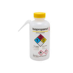 16 oz./500mL Isopropanol Nalgene™ Vented Unitary™ Right-To-Know Wash Bottle with Yellow 38mm Cap