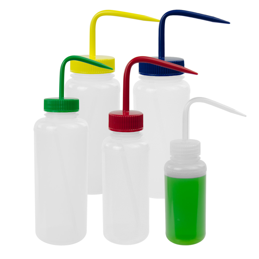 Scienceware® Wide Mouth Color Coded Wash Bottles U.S. Plastic Corp.