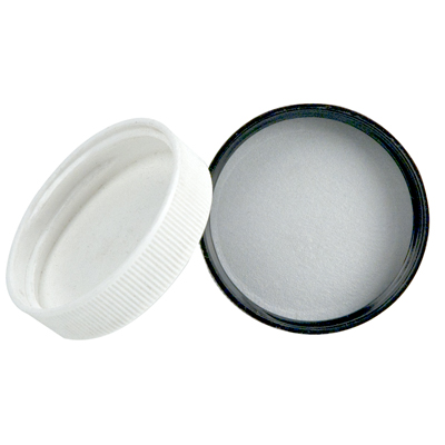 53/400 White Polypropylene Cap with Pressure Sensitive Liner