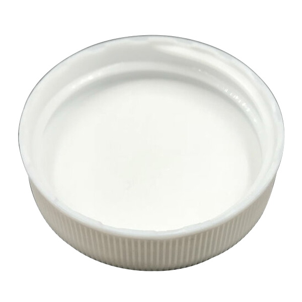 38/400 White Polypropylene Cap with Pressure Sensitive Liner