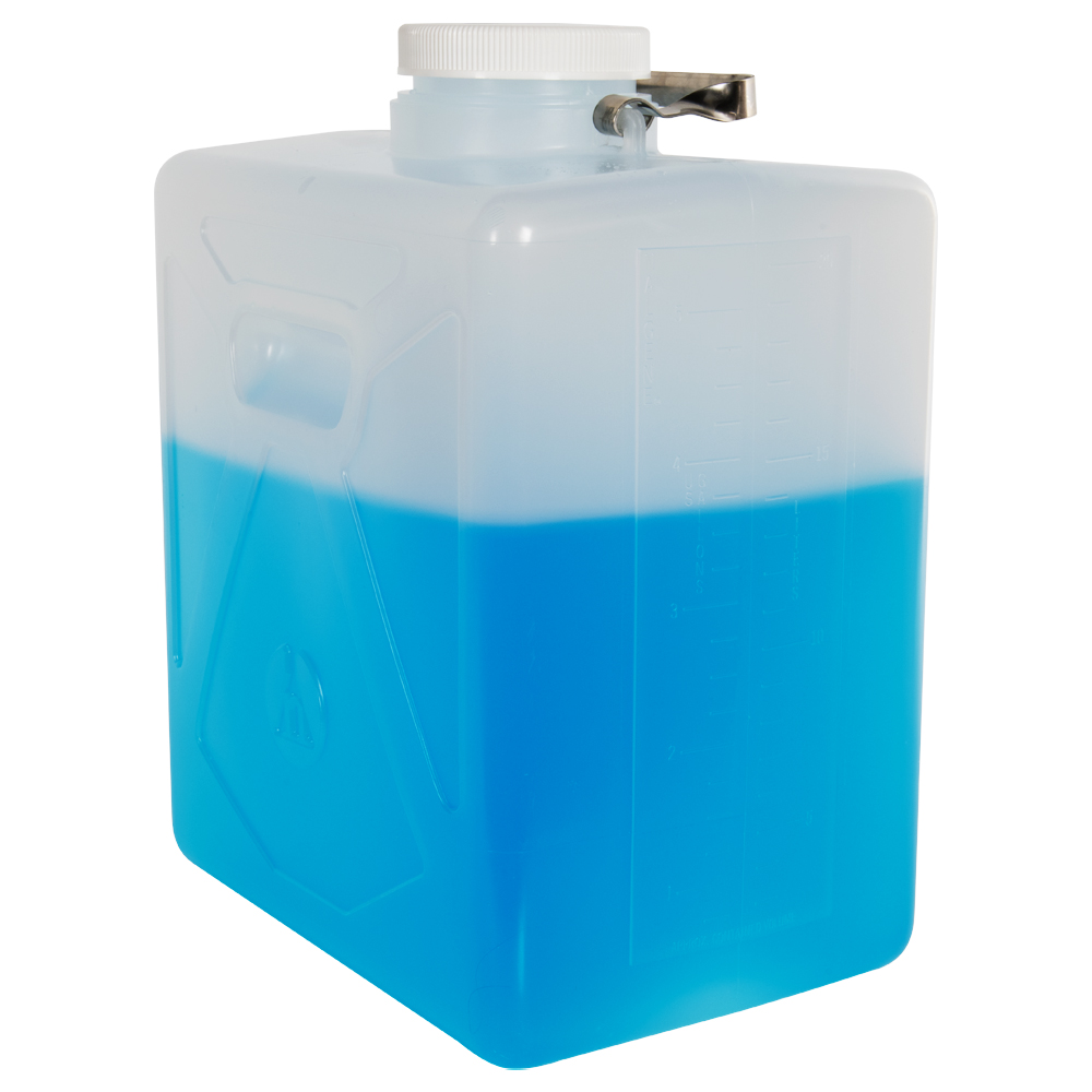 5 Gallon/20 Liter Nalgene™ Autoclavable Polypropylene Rectangular Carboy