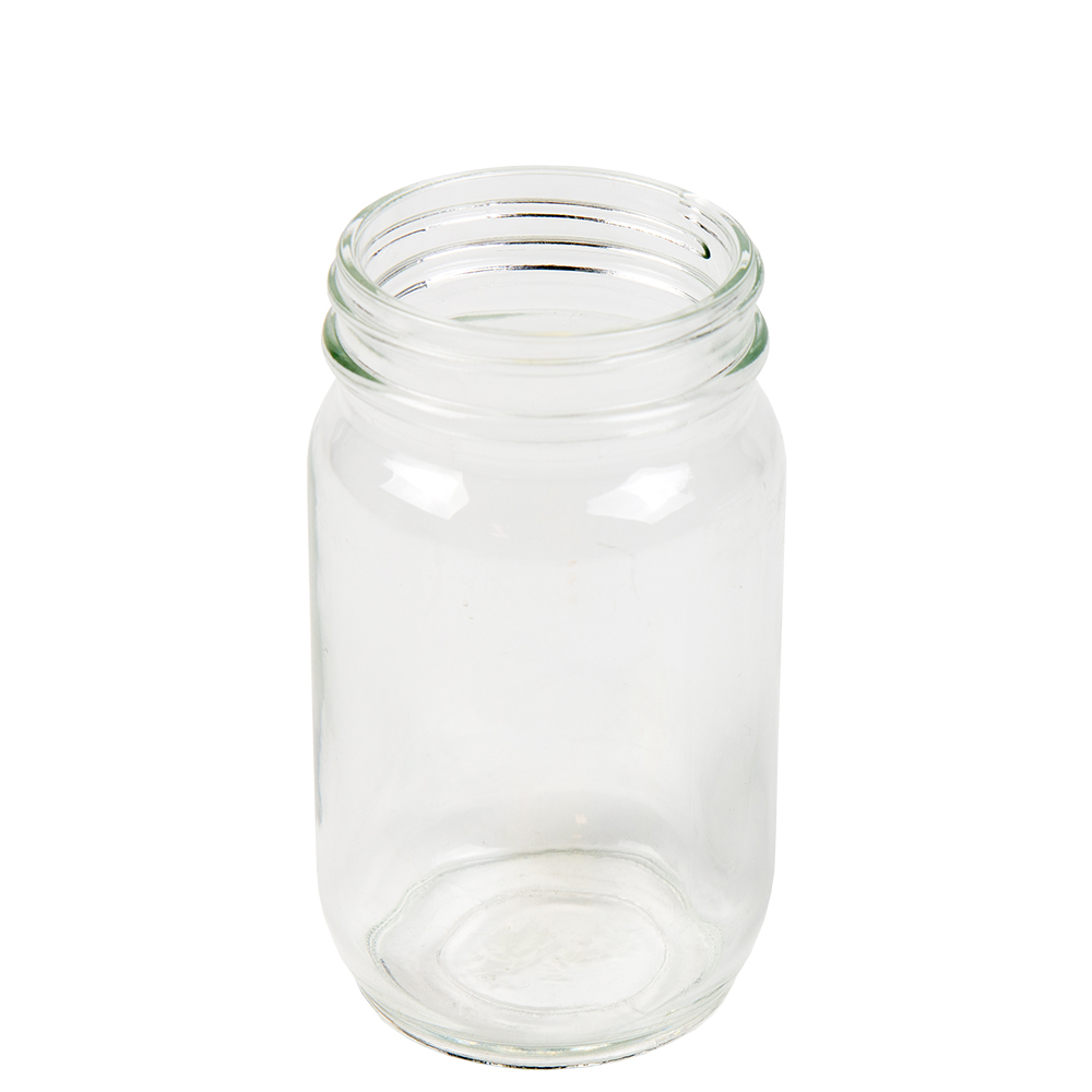 8 oz. Glass Mayo Round Jar with 58/400 Neck Case of 24 (Cap Sold