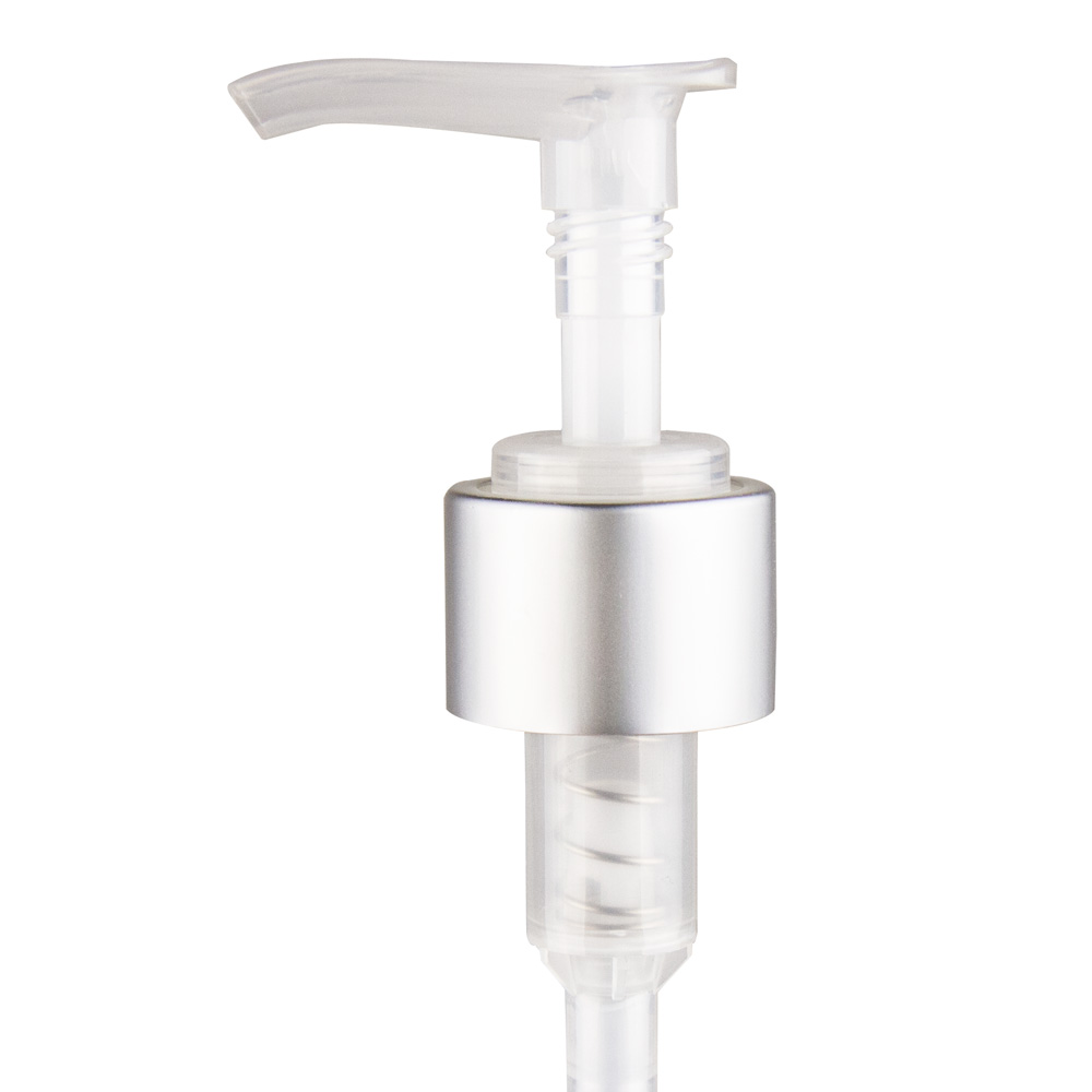 24/410 Brushed Silver/Natural Smooth Lotion Pump 83/4" Dip Tube U