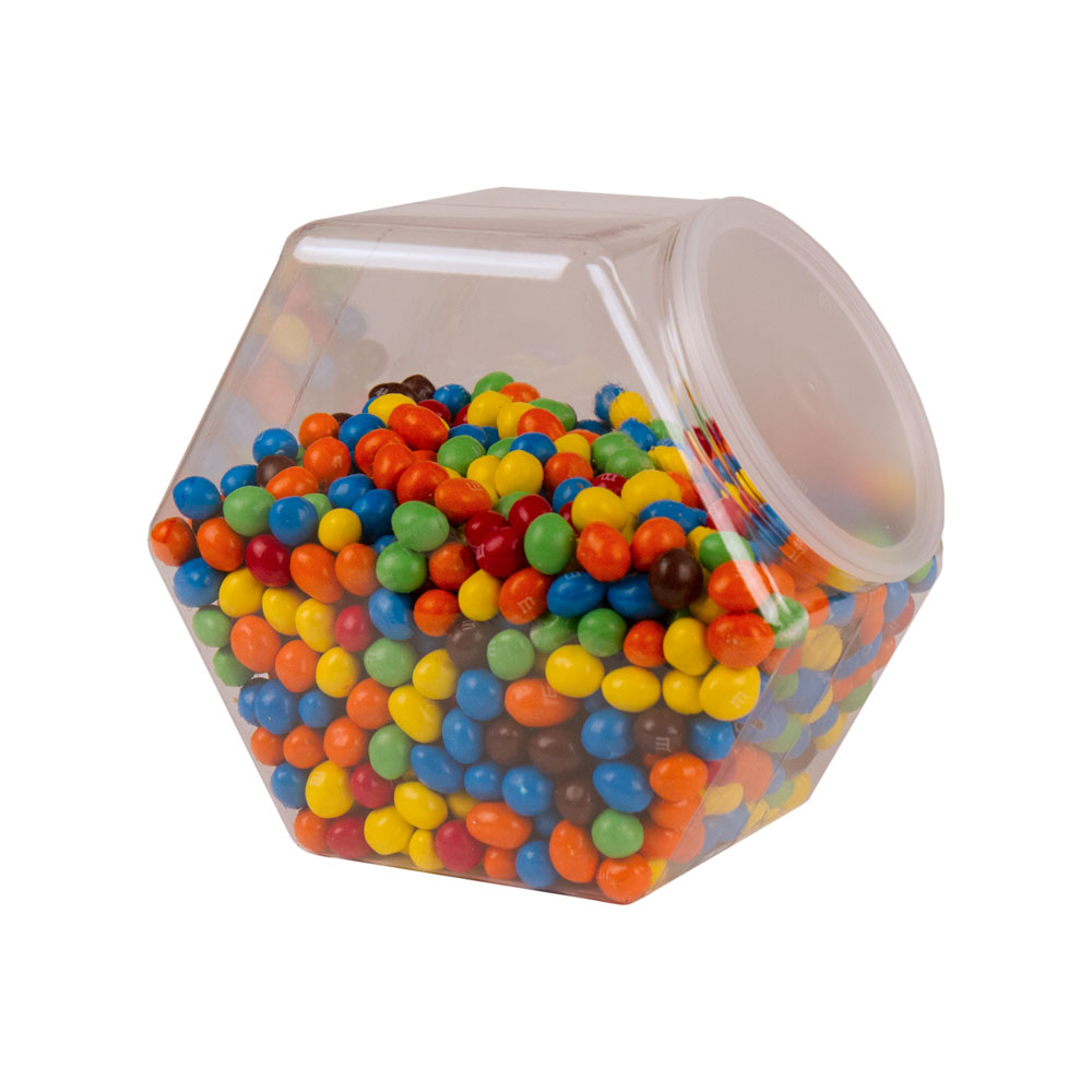 129 oz. Clear PET Hexagon Jar with 110mm Snap-on Neck (Lid Sold Separately)