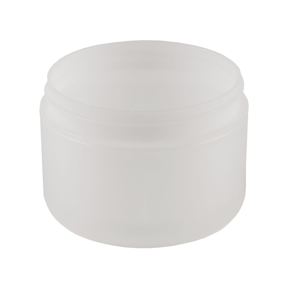 8 oz. Natural Polypropylene Dome DoubleWall Round Jar with 89mm Neck