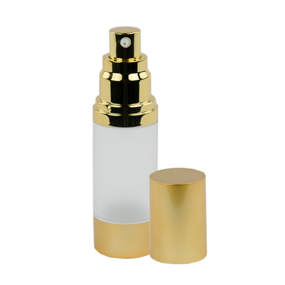 Frosted/Brushed Gold Airless Bottles with Pumps