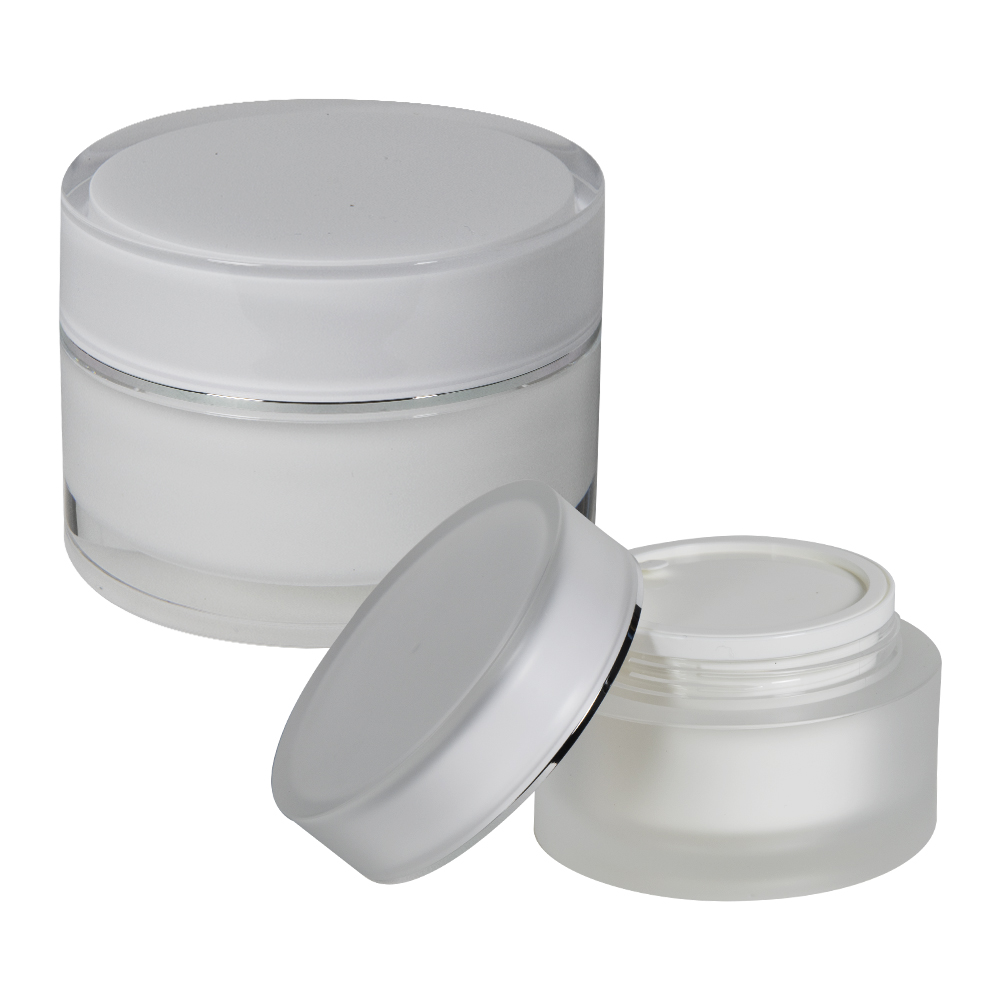 Rounded Acrylic Jars with Lids & Liners