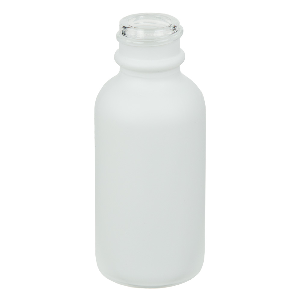 30mL Matte White E-Liquid Boston Round Glass Bottle with 20/400 Neck (Cap Sold Separately)