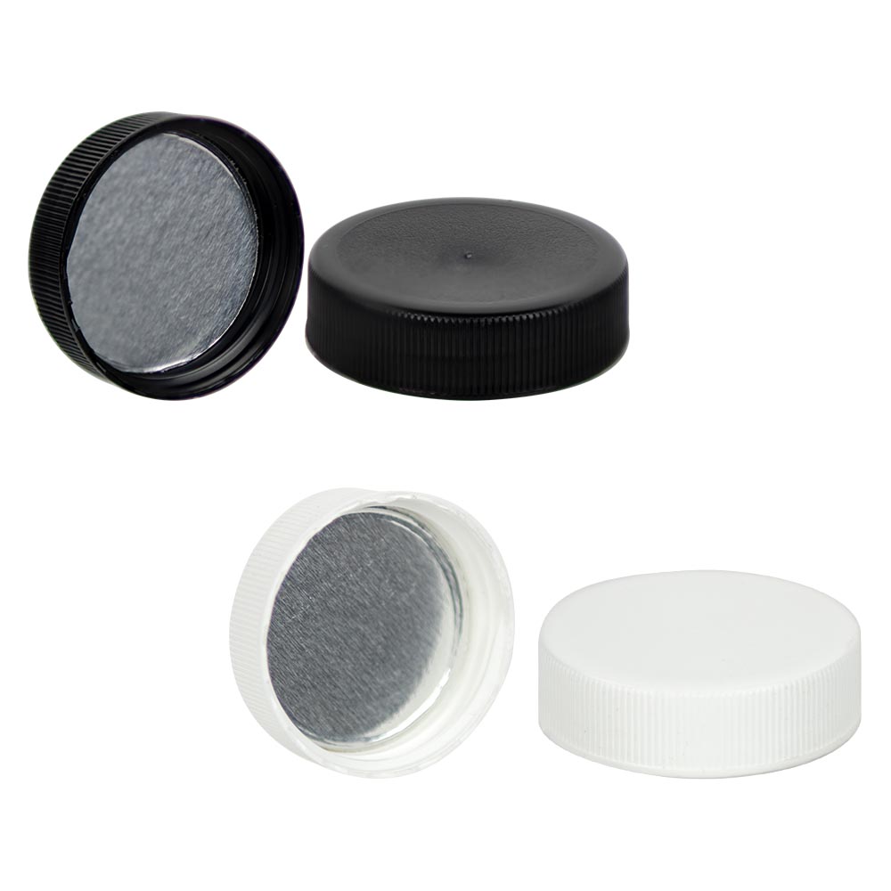 Ribbed Caps with Foil Induction Seal U.S. Plastic Corp.