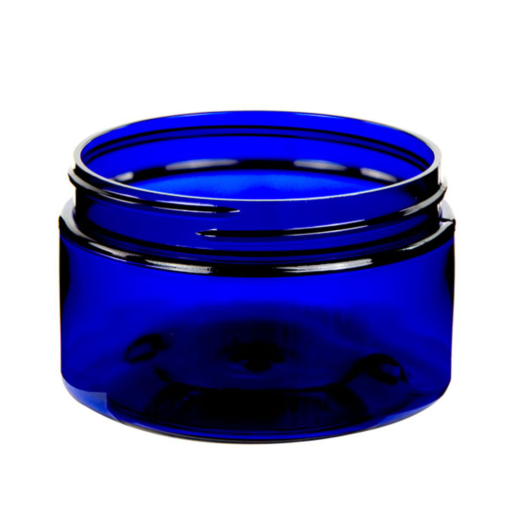 4 oz. Cobalt Blue PET StraightSided Round Jar with 70/400 Neck (Cap