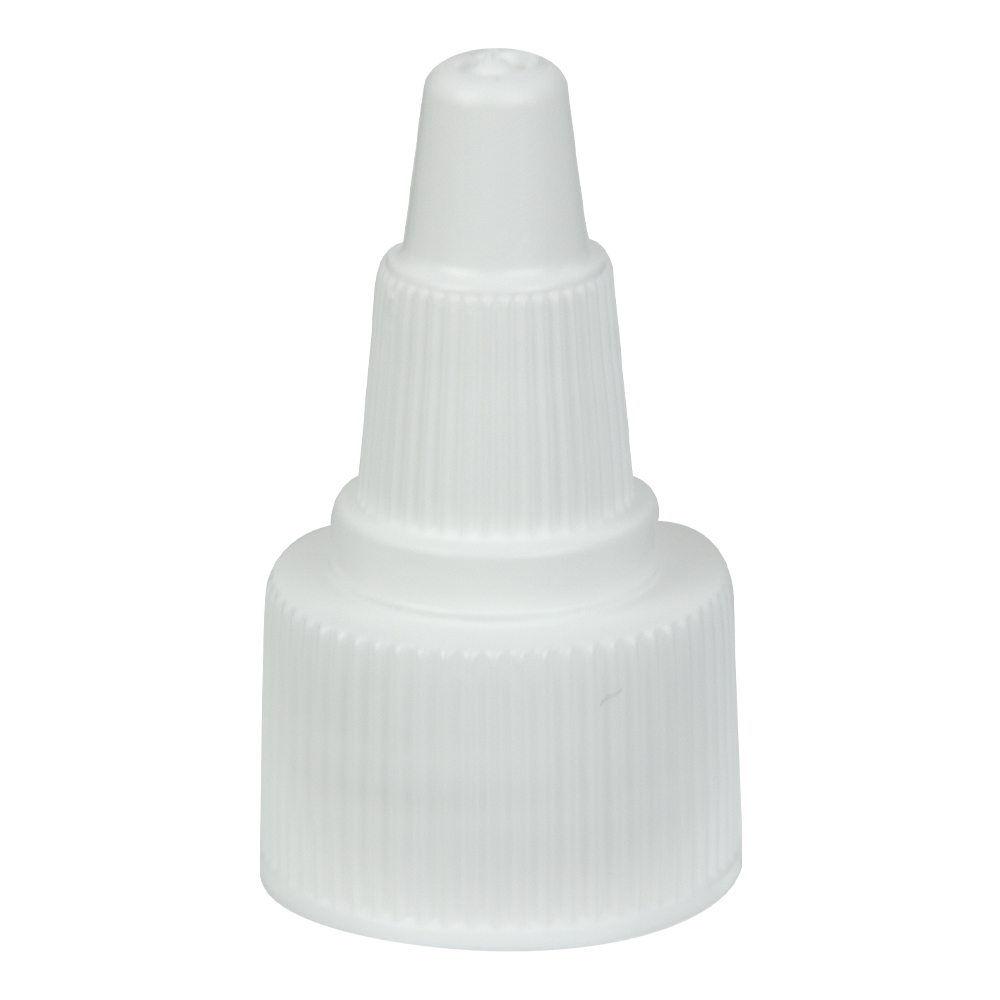 20/410 White Twist Open/Close Cap with White Tip U.S. Plastic Corp.