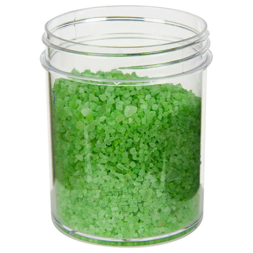 4 oz. Clear Polystyrene Straight-Sided Round Jar with 58/400 Neck (Cap Sold Separately)
