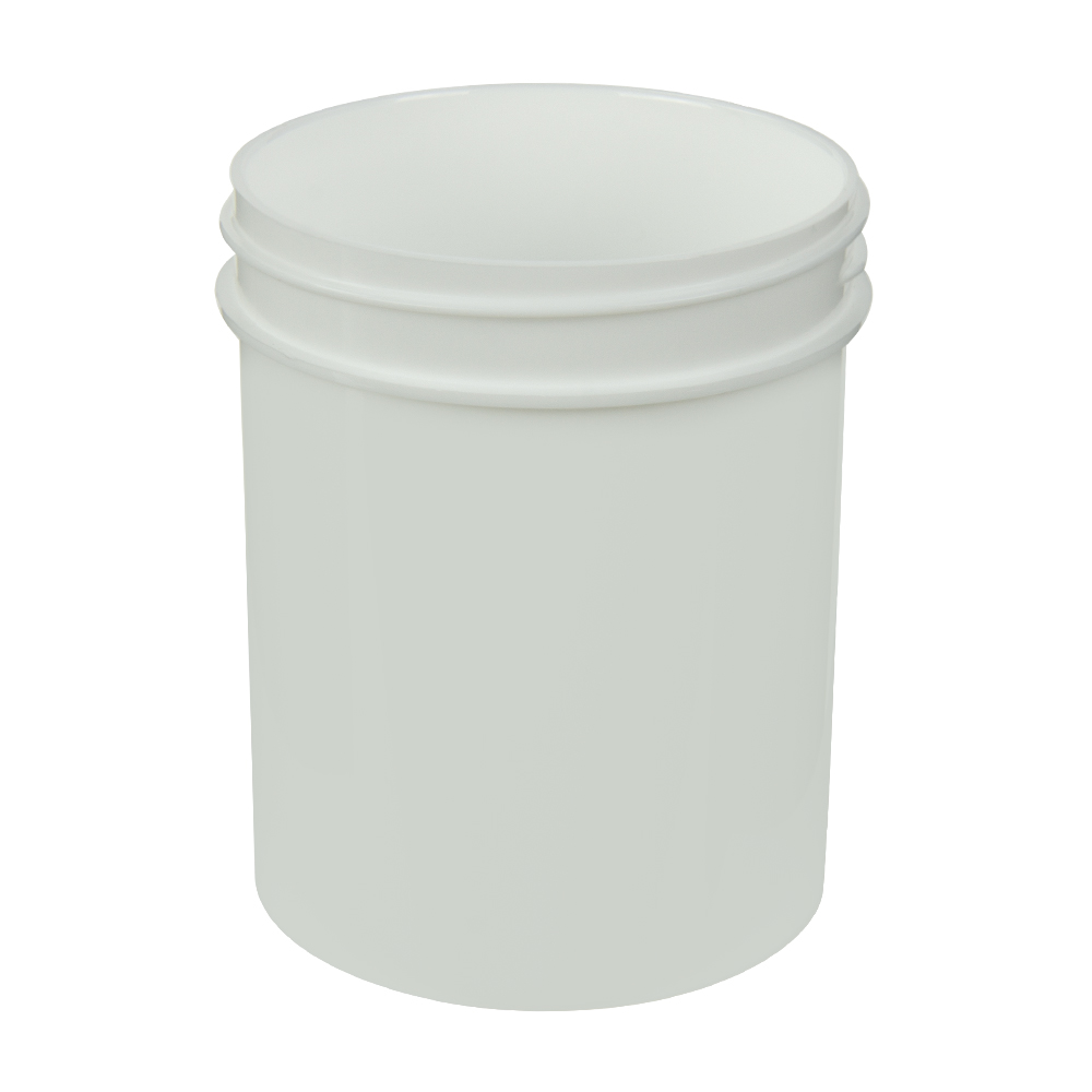 4 oz. White Polypropylene StraightSided Round Jar with 58/400 Neck