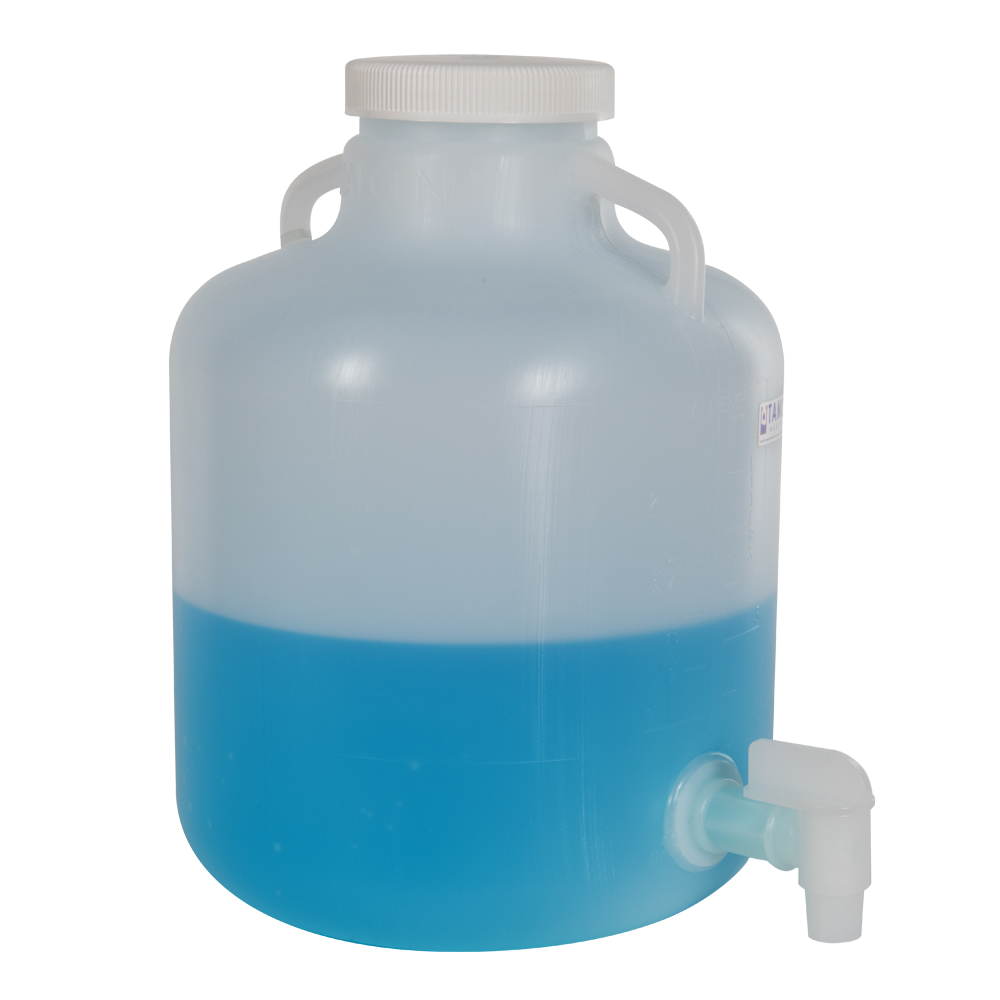 5-1/2 Gallon Nalgene™ Wide Mouth LDPE Carboy Modified by Tamco® with 3/4" NPT Spigot