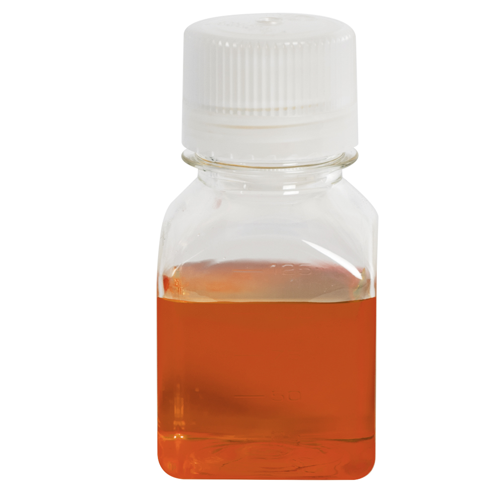 4 oz./125mL Nalgene™ Narrow Mouth Polycarbonate Square Bottle with 38/430 Cap