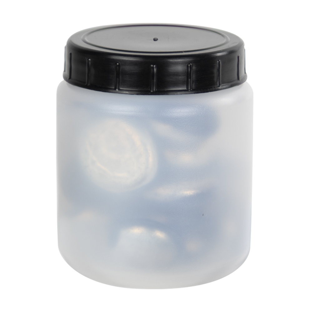 70mL Kartell® Round HDPE Jars with Screw Caps - Case of 10