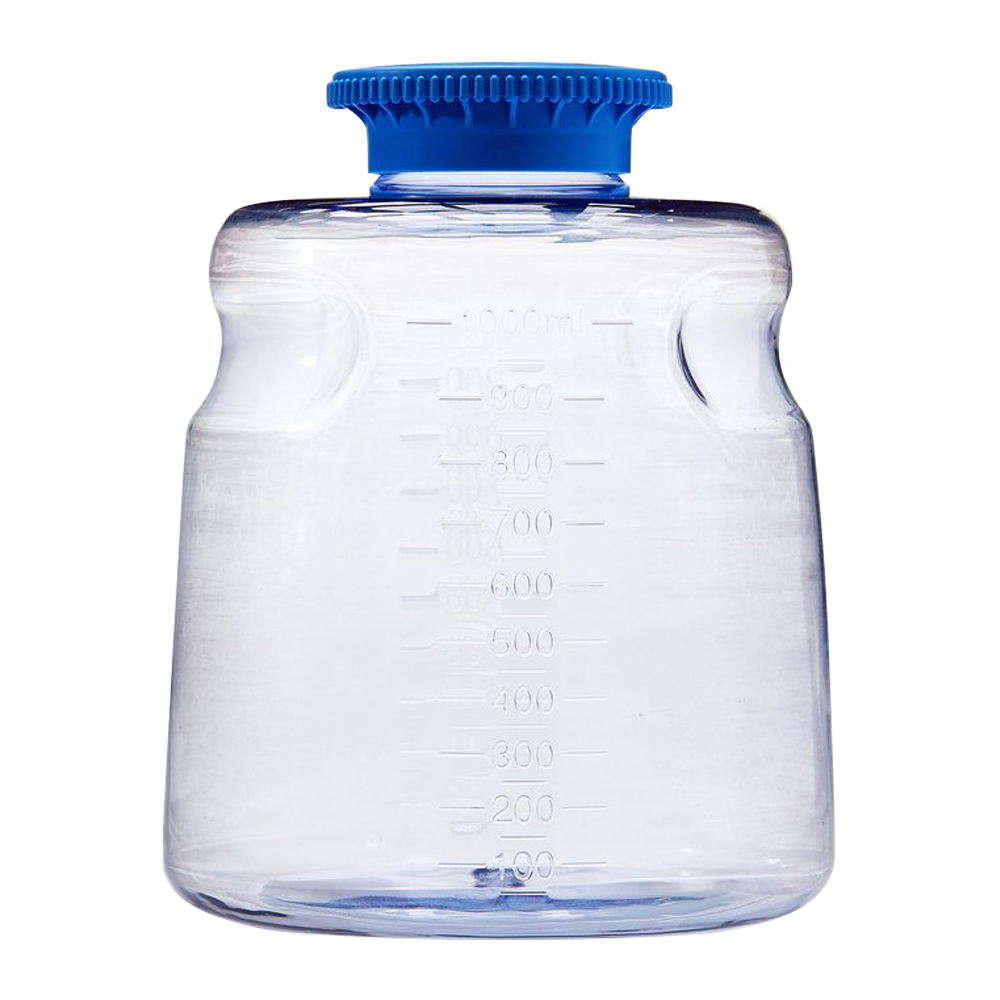1000mL SECUREgrasp® Polycarbonate Sterile Bottles with 45mm Blue Caps