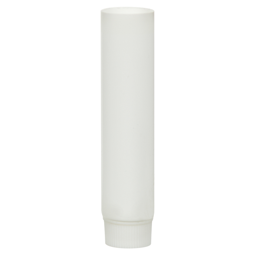 1/4 oz. White MDPE Open End Lotion Tube with Screw Cap
