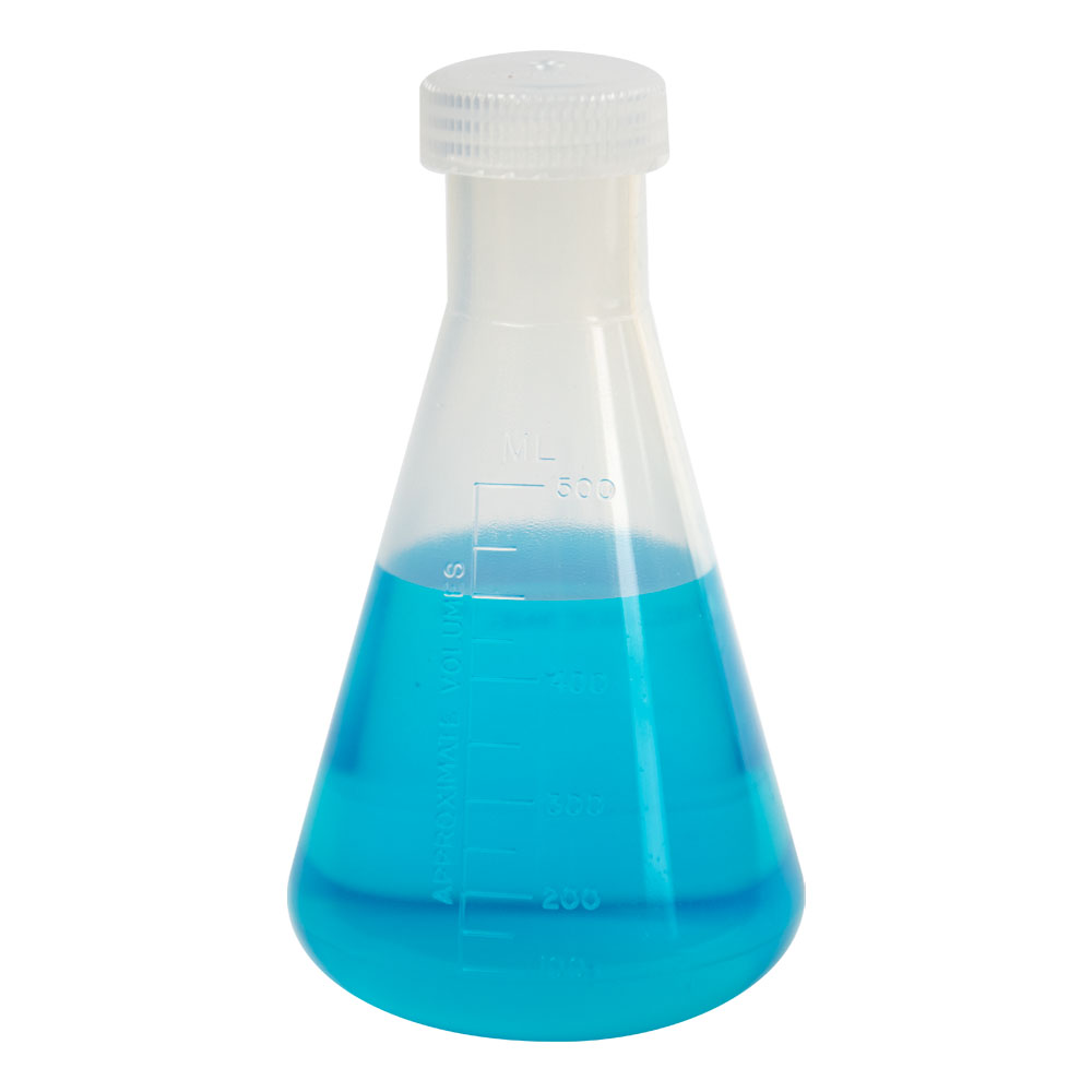 500mL Nalgene™ Erlenmeyer Polymethylpentene Flask with Polypropylene