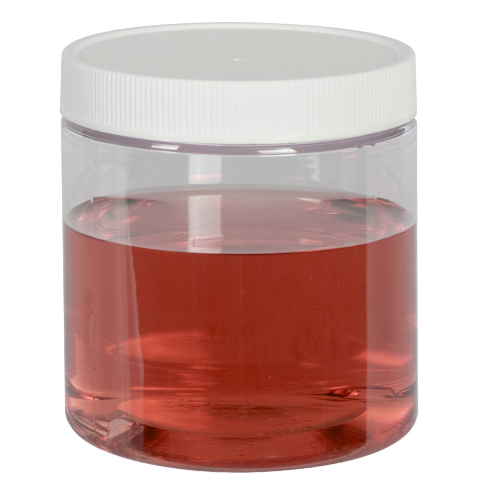 8 oz. PETE Straight Side Container with Cap U.S. Plastic Corp.