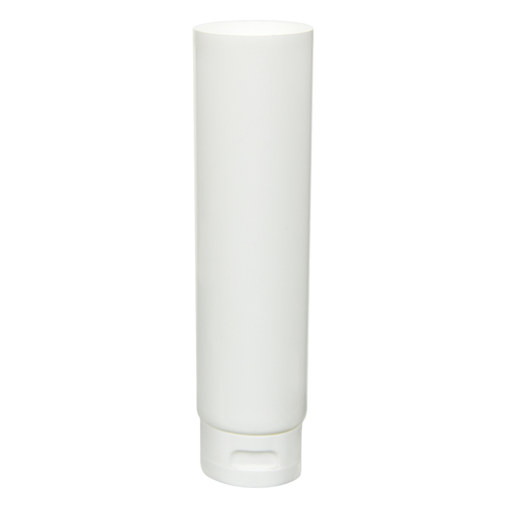 6 oz. White MDPE Open End Lotion Tube with Flip-Top Cap