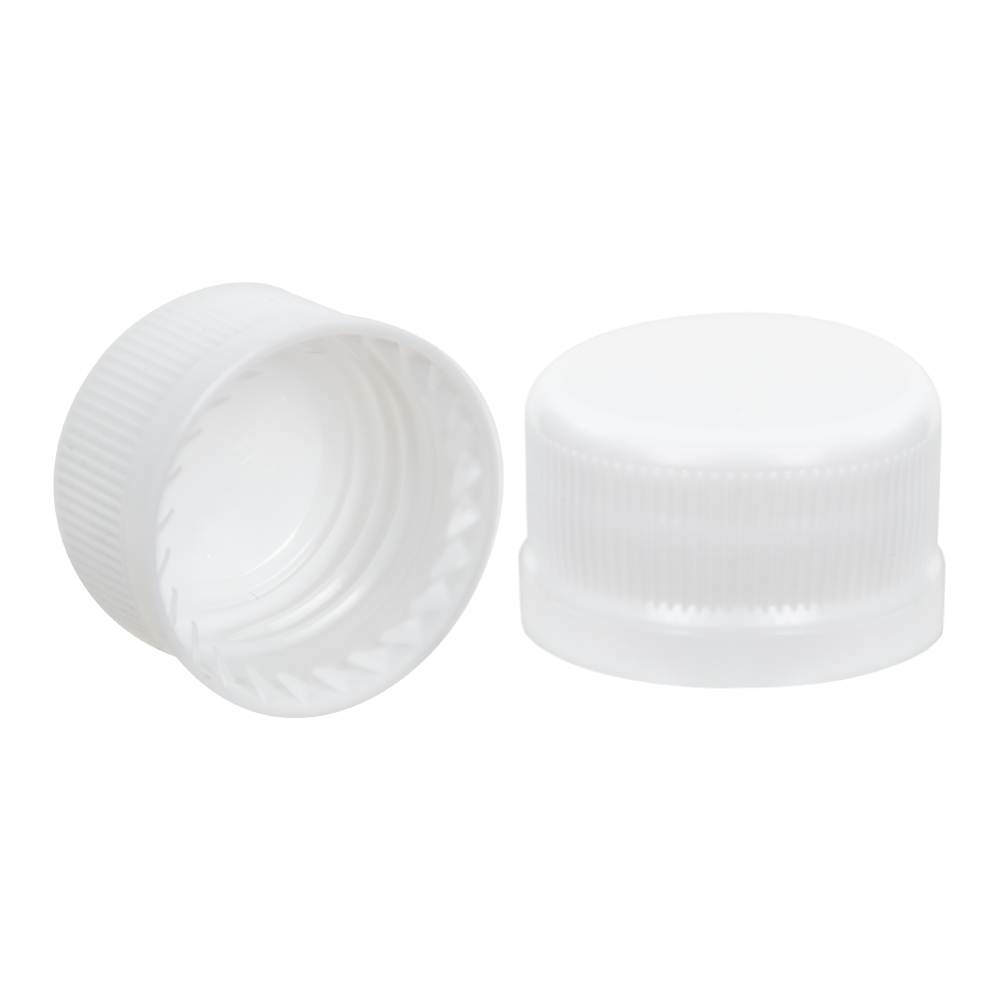 28mm PCO White Polypropylene Water Bottle Cap
