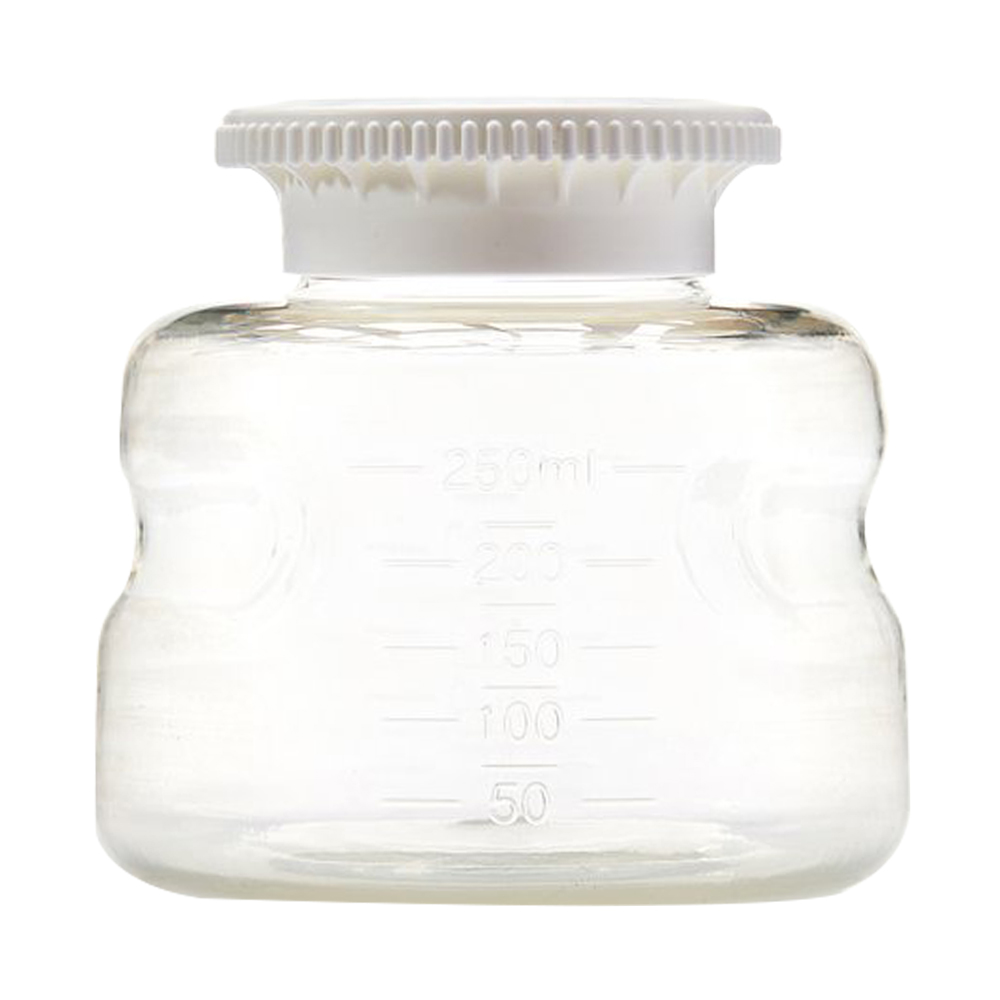 1000mL SECUREgrasp® Polystyrene Sterile Bottles with 45mm White Caps Case of 24 U.S. Plastic