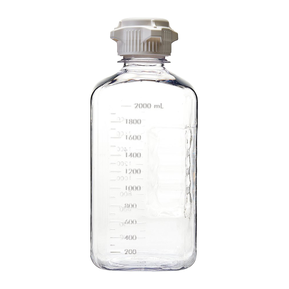 2000mL EZBio® Sterile PETG Media Bottles with 53B Closed VersaCaps® U