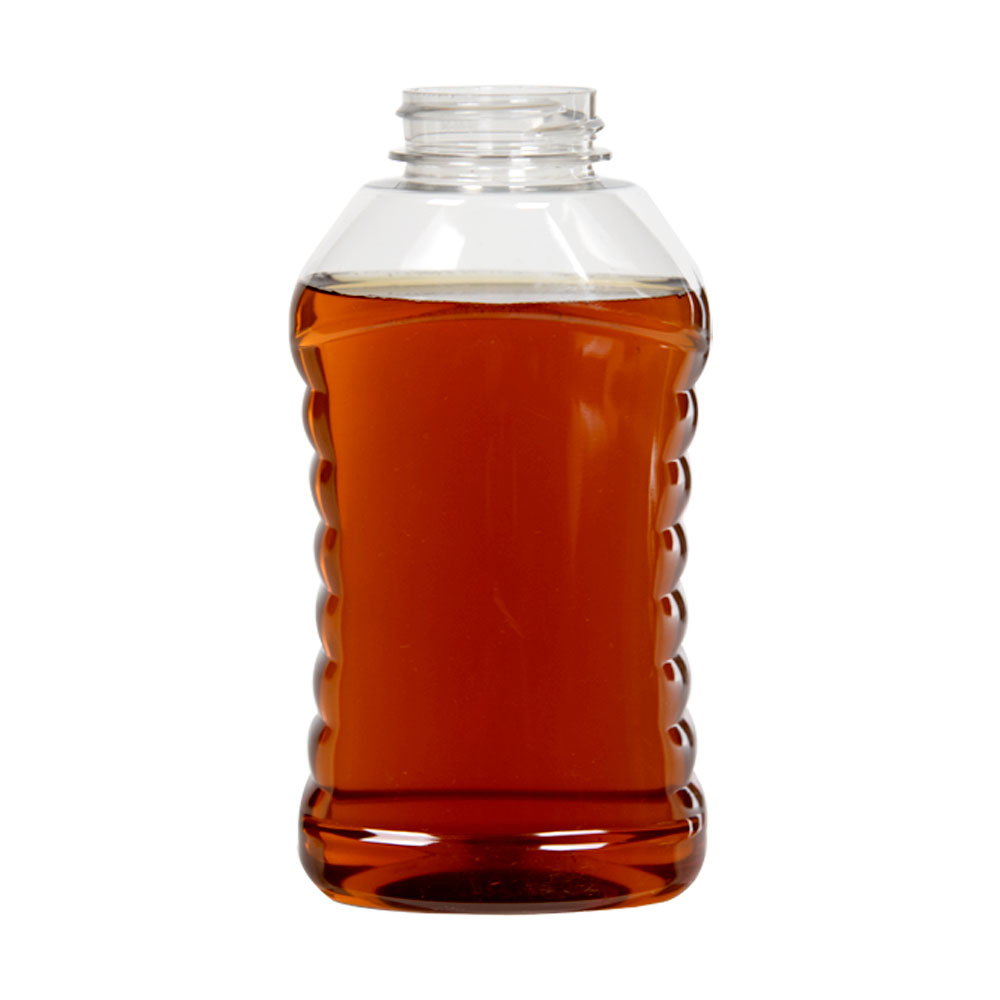 16 oz. (Honey Weight) rPET Ribbed Hourglass Bottle with 38/400 Neck (Cap Sold Separately)