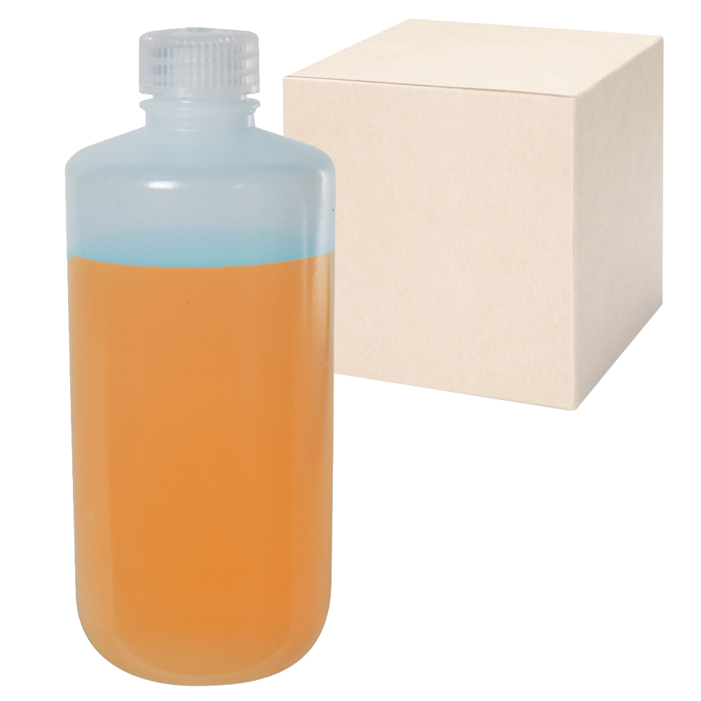32 oz./1000mL Nalgene™ Narrow Mouth LDPE Bottles with 38/430 Caps - Case of 24