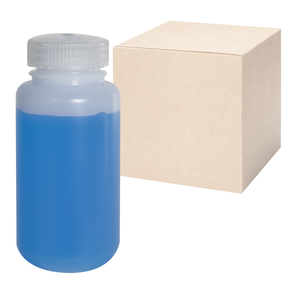 8 oz./250mL Nalgene™ Lab Quality Wide Mouth HDPE Bottles with 43mm Caps