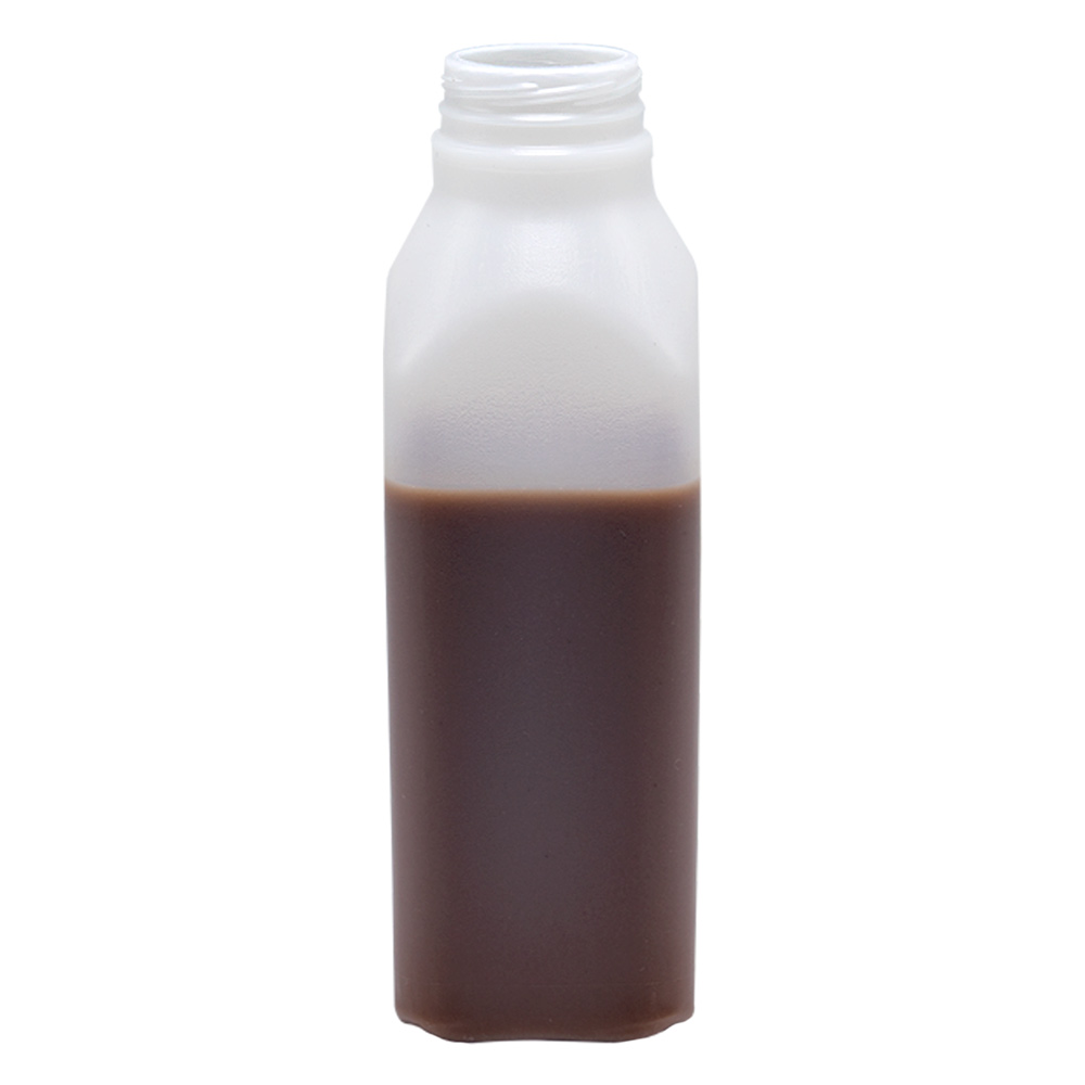Tall Square HDPE 16 oz. Beverage Bottle SSJ Neck