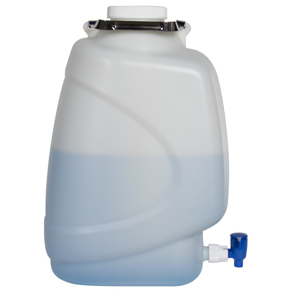 20 Liter Diamond® RealSeal™ Rectangular HDPE Carboy with Spigot